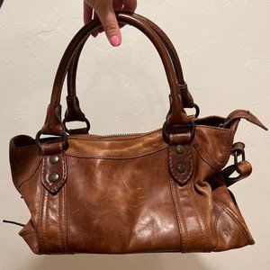 FRYE Brown Genuine Leather Bag with Strap